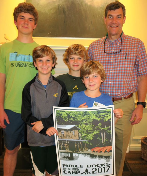 The four Hurst boys are veteran FCC campers and teamed with other returning campers tonight to share stories about camp.