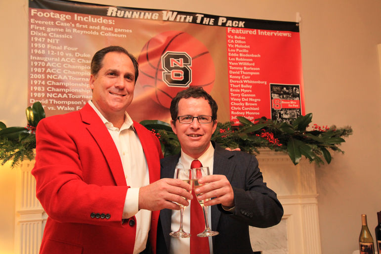 Chris Corchiani and Tor Ramsey unveiling the new ‘Running With The Pack’ Documentary. Photo taken by FCC’s Molly O’Keeffe..